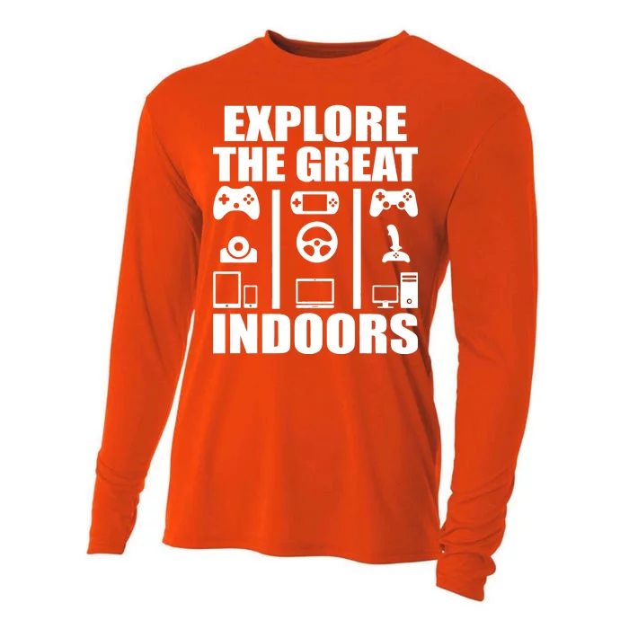 Explore The Great Indoors Funny Video Game Cooling Performance Long Sleeve Crew