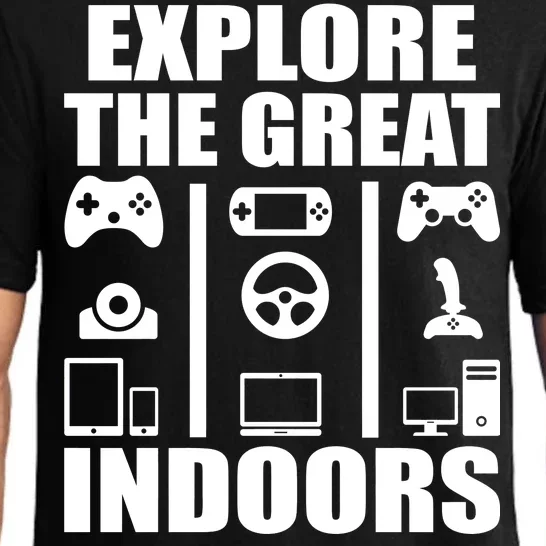 Explore The Great Indoors Funny Video Game Pajama Set