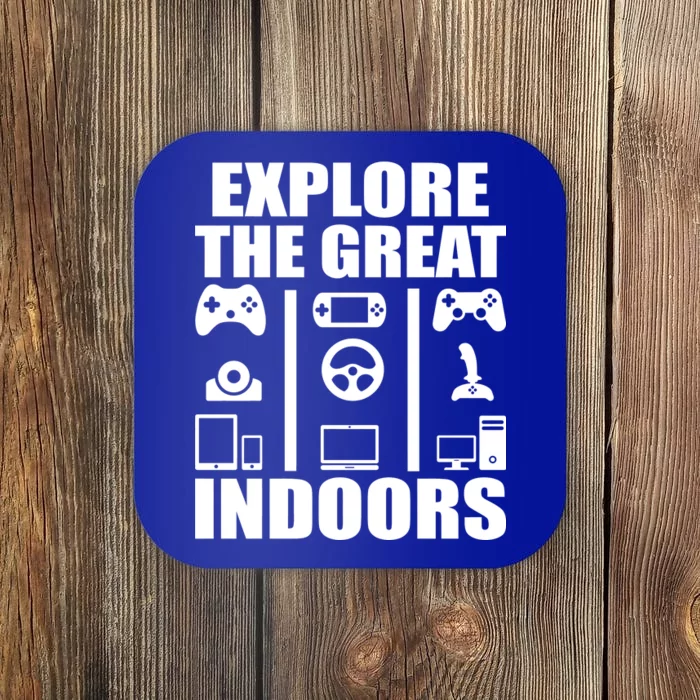 Explore The Great Indoors Funny Video Game Coaster