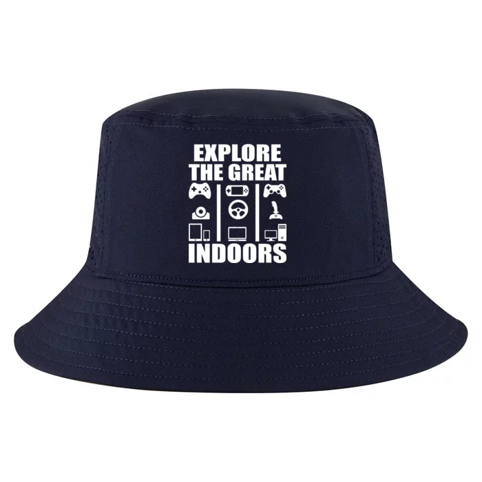 Explore The Great Indoors Funny Video Game Cool Comfort Performance Bucket Hat