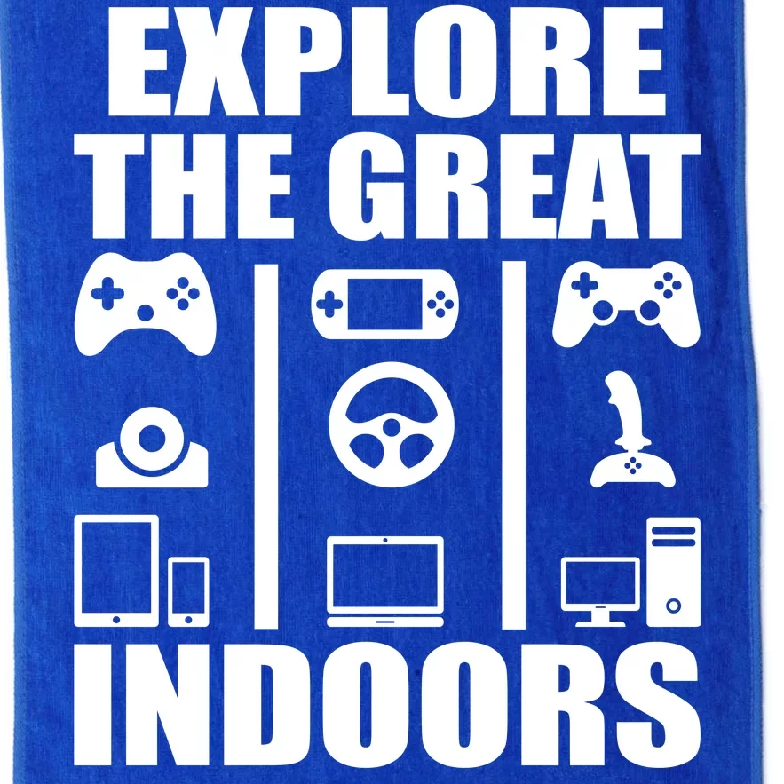 Explore The Great Indoors Funny Video Game Platinum Collection Golf Towel