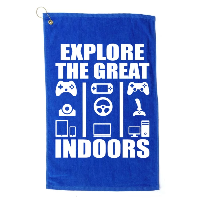 Explore The Great Indoors Funny Video Game Platinum Collection Golf Towel