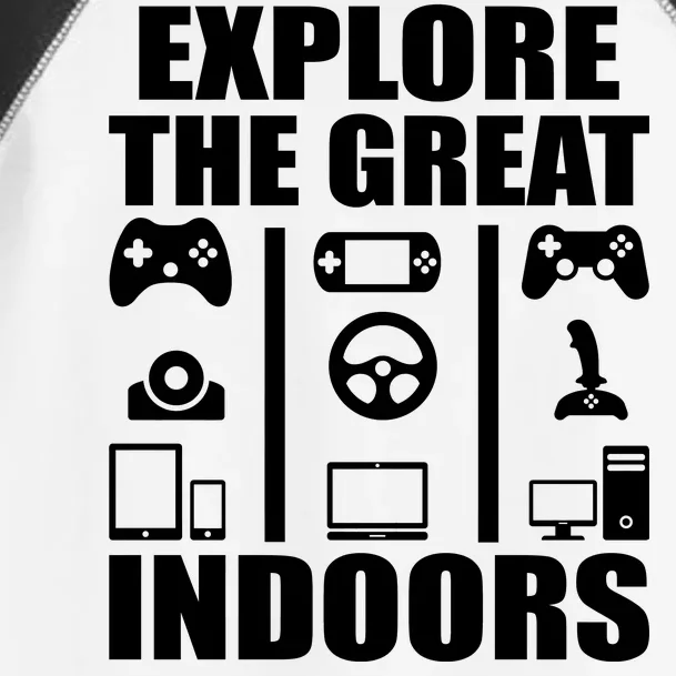 Explore The Great Indoors Funny Video Game Toddler Fine Jersey T-Shirt