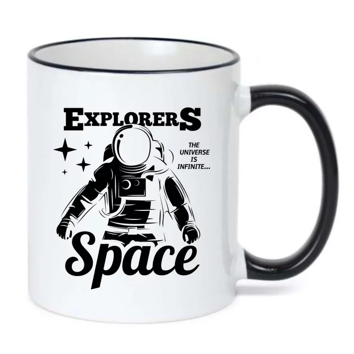 Explorers In Space Black Color Changing Mug