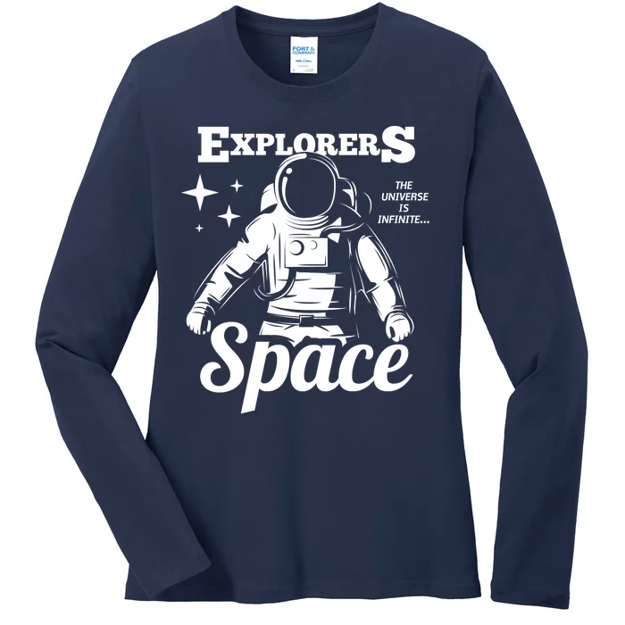 Explorers In Space Ladies Long Sleeve Shirt