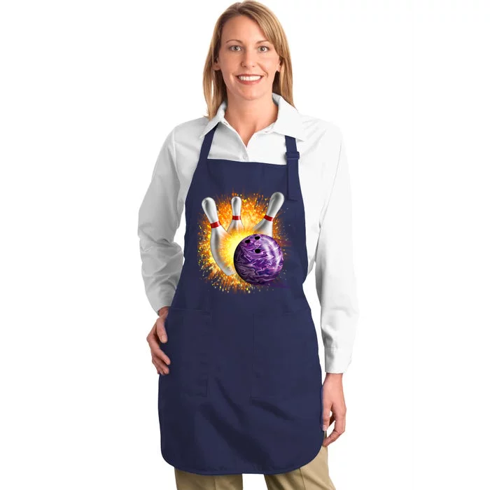 Explosive Spare Hit Bowling Full-Length Apron With Pocket