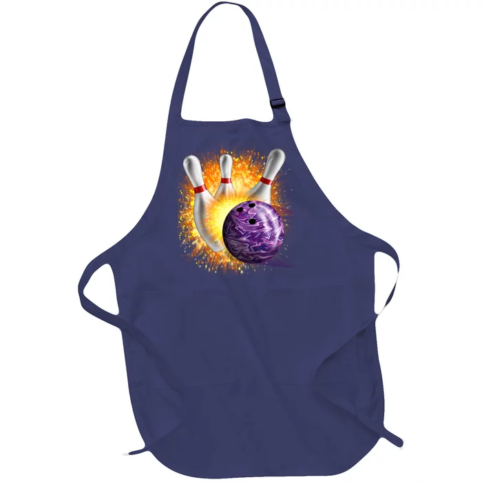 Explosive Spare Hit Bowling Full-Length Apron With Pocket