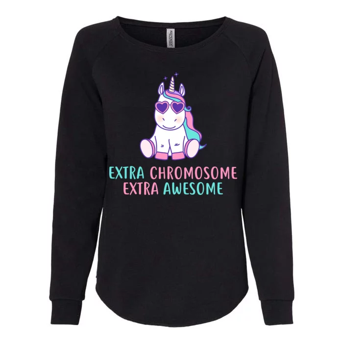 Extra Chromosome Awesome Down Syndrome Womens California Wash Sweatshirt