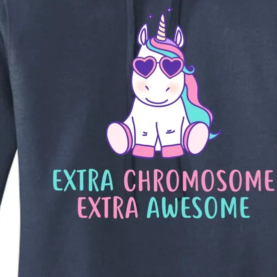 Extra Chromosome Awesome Down Syndrome Women's Pullover Hoodie