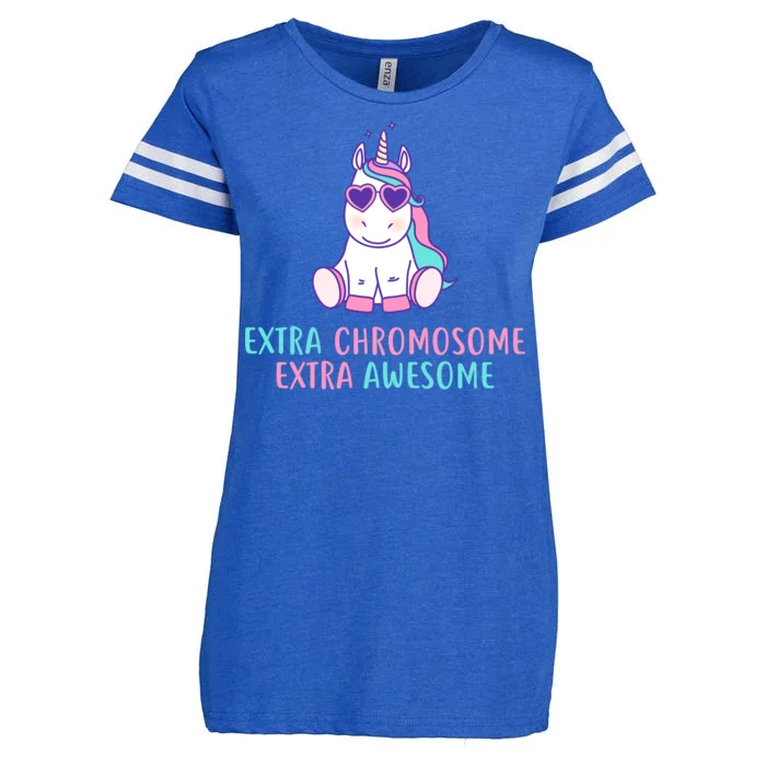 Extra Chromosome Awesome Down Syndrome Enza Ladies Jersey Football T-Shirt