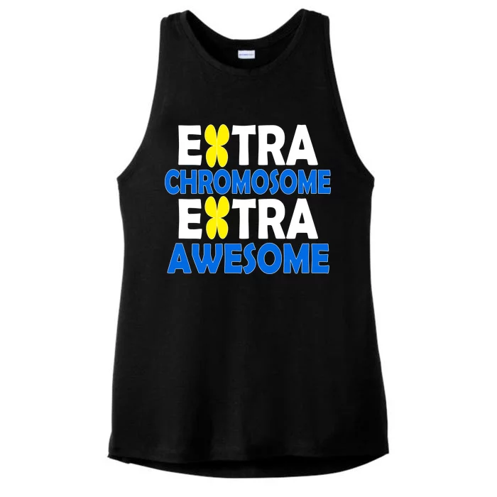 Extra Chromosome Extra Awesome Ladies Tri-Blend Wicking Tank