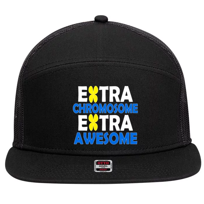 Extra Chromosome Extra Awesome 7 Panel Mesh Trucker Snapback Hat