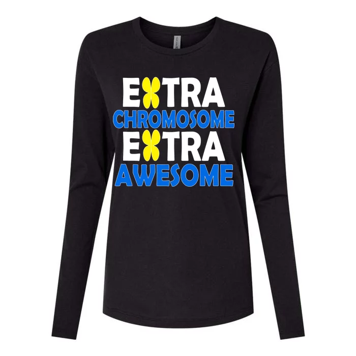 Extra Chromosome Extra Awesome Womens Cotton Relaxed Long Sleeve T-Shirt