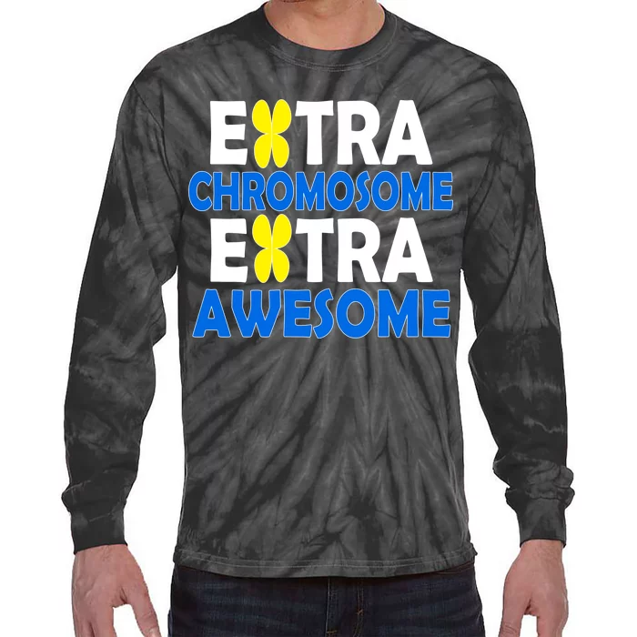 Extra Chromosome Extra Awesome Tie-Dye Long Sleeve Shirt