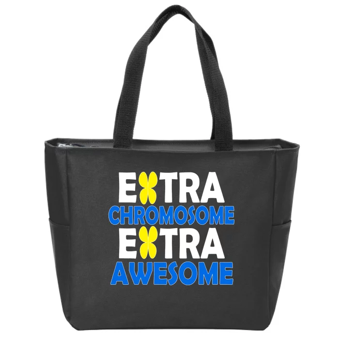 Extra Chromosome Extra Awesome Zip Tote Bag