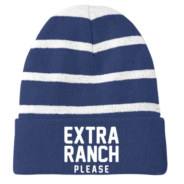 Extra Ranch Please Striped Beanie with Solid Band