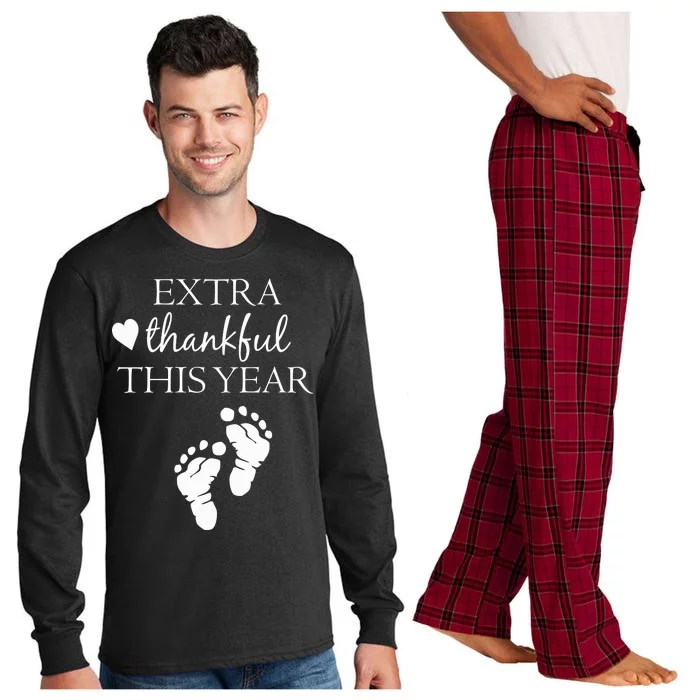 Extra Thankful This Year Pregnancy Long Sleeve Pajama Set