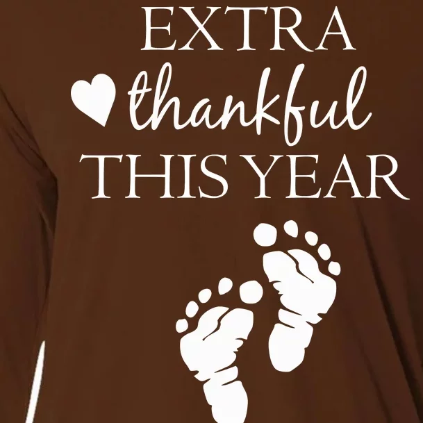 Extra Thankful This Year Pregnancy Cooling Performance Long Sleeve Crew