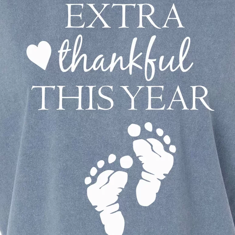 Extra Thankful This Year Pregnancy Garment-Dyed Women's Muscle Tee