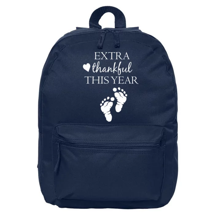 Extra Thankful This Year Pregnancy 16 in Basic Backpack