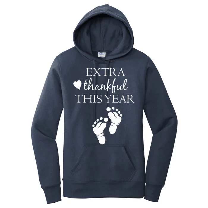 Extra Thankful This Year Pregnancy Women's Pullover Hoodie