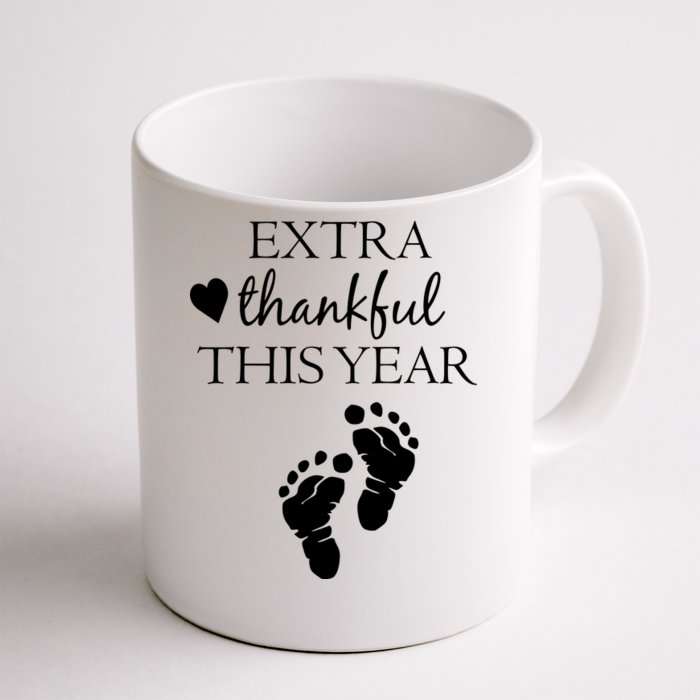 Extra Thankful This Year Pregnancy Front & Back Coffee Mug