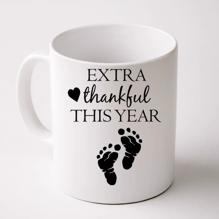 Extra Thankful This Year Pregnancy Front & Back Coffee Mug