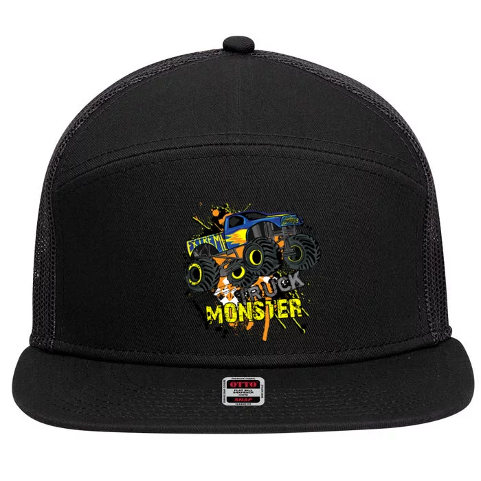 Extreme Monster Truck 7 Panel Mesh Trucker Snapback Hat