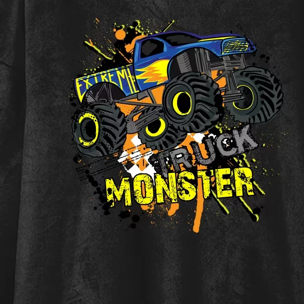 Extreme Monster Truck Hooded Wearable Blanket