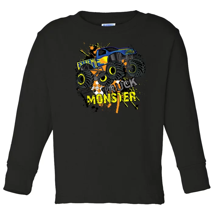 Extreme Monster Truck Toddler Long Sleeve Shirt