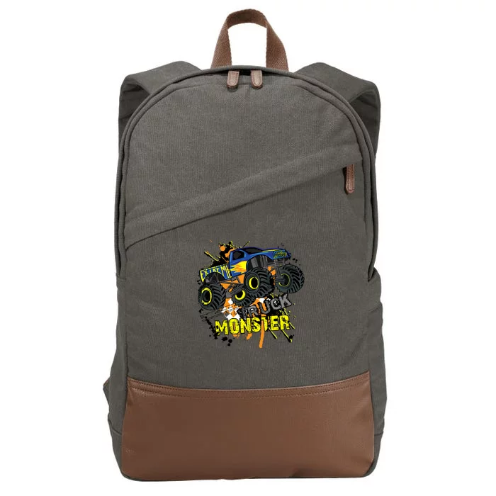 Extreme Monster Truck Cotton Canvas Backpack