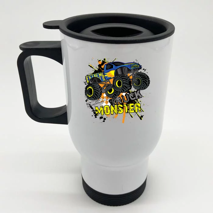 Extreme Monster Truck Front & Back Stainless Steel Travel Mug