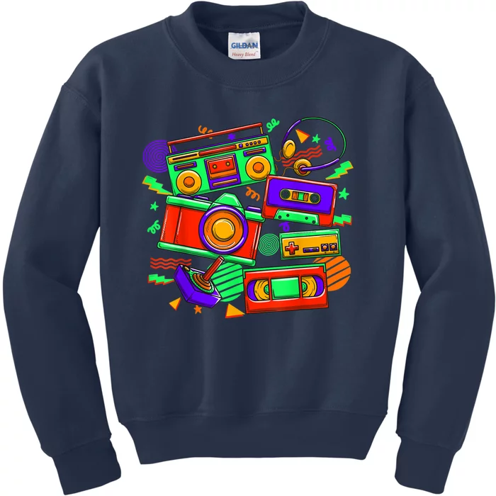 Eighties Year 1980 80's Retro Era 80's Vibe Kids Sweatshirt