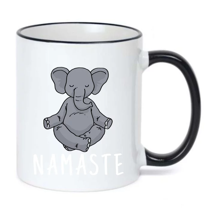 Elephant Yoga Cool Gift Black Color Changing Mug