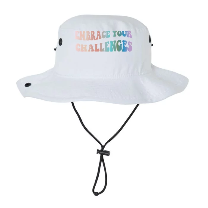 Embrace Your Challenges Design Tal Health Awareness Great Gift Legacy Cool Fit Booney Bucket Hat