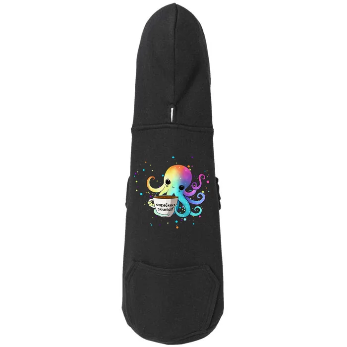 Espresso Yourself Cute Rainbow Octopus Coffee Mug Design Doggie 3-End Fleece Hoodie