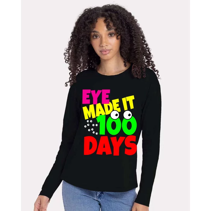 Eye Made It 100 Days Of school Womens Cotton Relaxed Long Sleeve T-Shirt