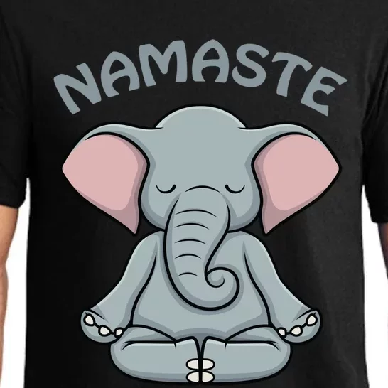 Elephant Yoga Funny Gift Funny Elephant Namaste Hatha Yoga Gift Pajama Set