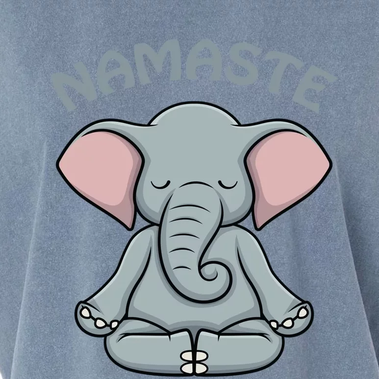 Elephant Yoga Funny Gift Funny Elephant Namaste Hatha Yoga Gift Garment-Dyed Women's Muscle Tee