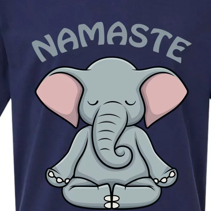 Elephant Yoga Funny Gift Funny Elephant Namaste Hatha Yoga Gift Sueded Cloud Jersey T-Shirt