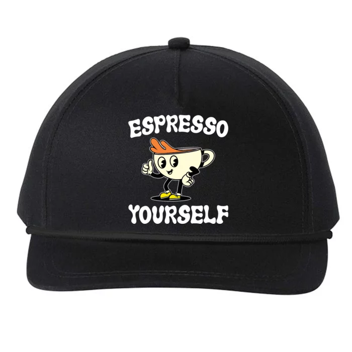 Espresso Yourself Funny Coffee Lover Snapback Five-Panel Rope Hat