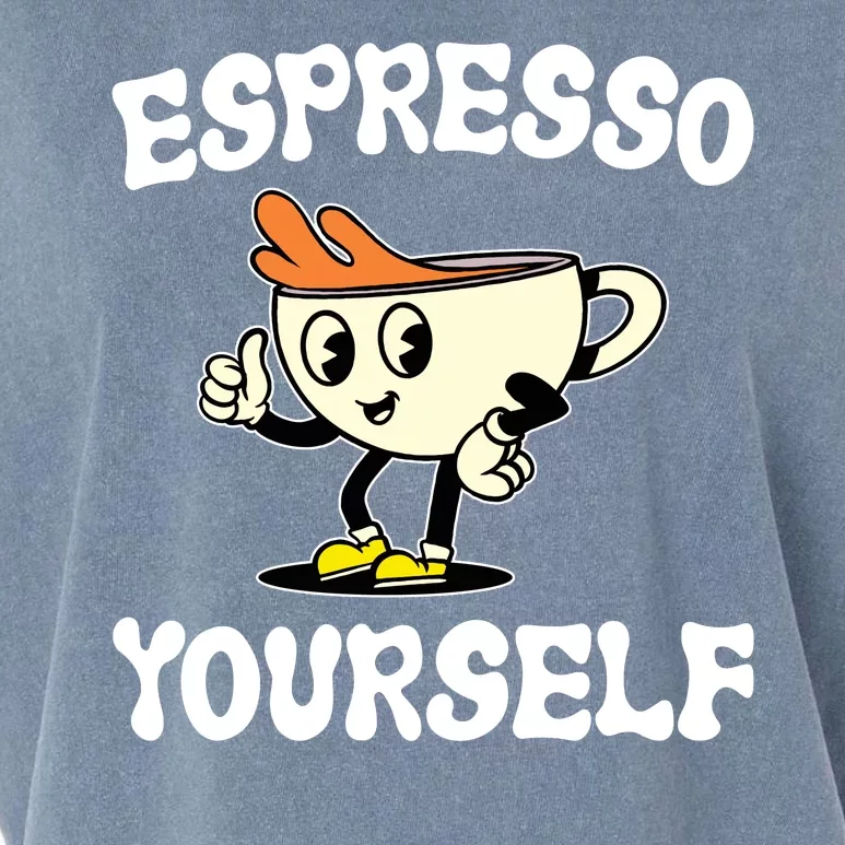 Espresso Yourself Funny Coffee Lover Garment-Dyed Women's Muscle Tee