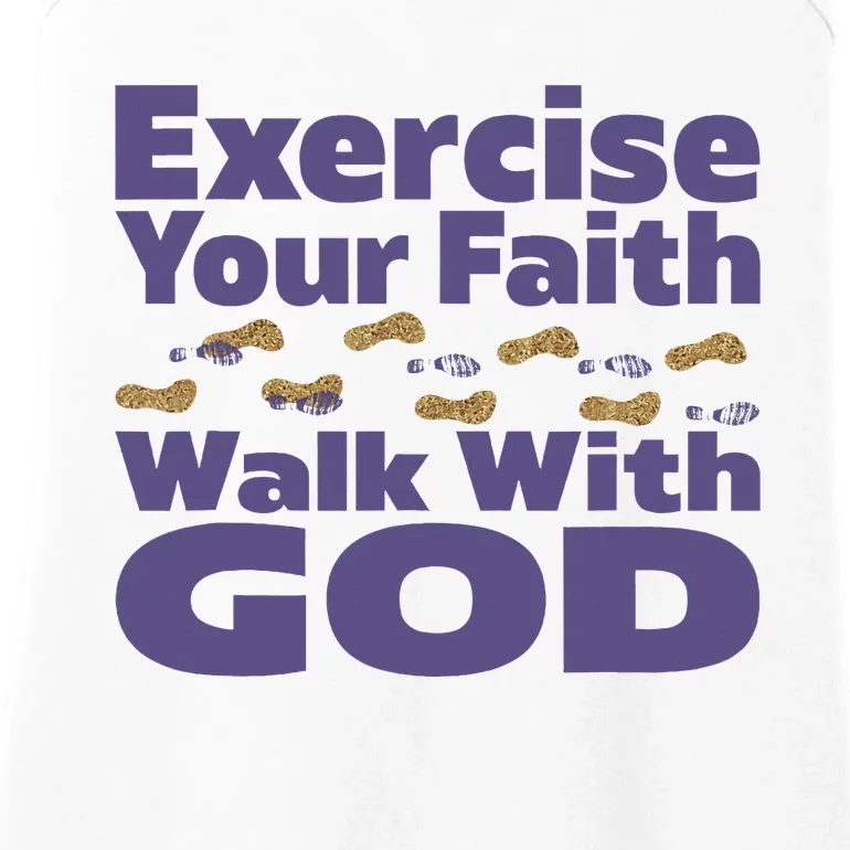 Exercise Your Faith Walk With God Christian Ladies Essential Tank