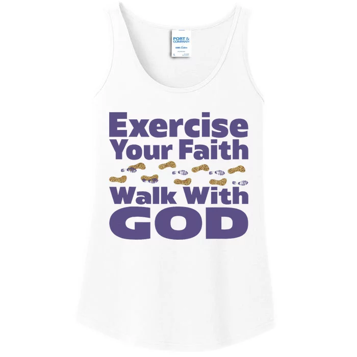 Exercise Your Faith Walk With God Christian Ladies Essential Tank