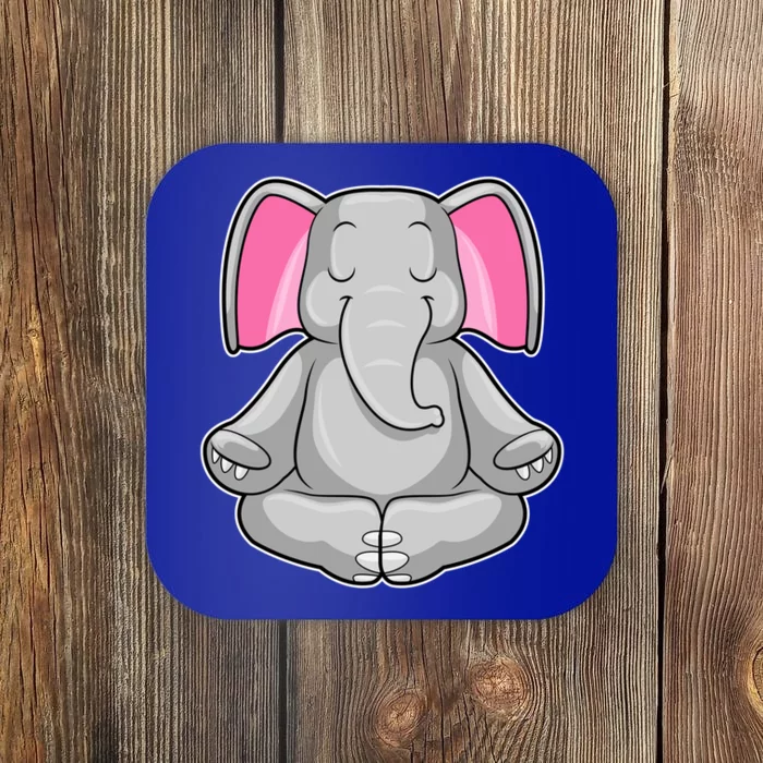 Elephant Yoga Fitness Meditation Gift Coaster