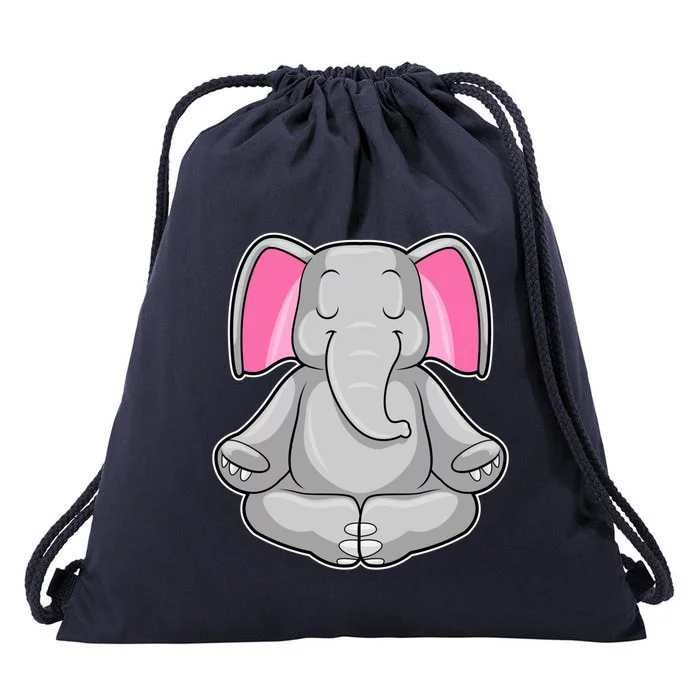 Elephant Yoga Fitness Meditation Gift Drawstring Bag