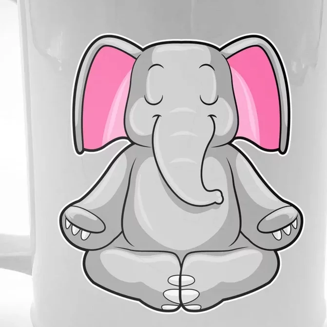 Elephant Yoga Fitness Meditation Gift Front & Back Beer Stein