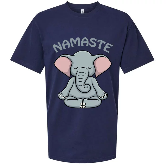 Elephant Yoga Funny Gift Funny Elephant Namaste Hatha Yoga Great Gift Sueded Cloud Jersey T-Shirt