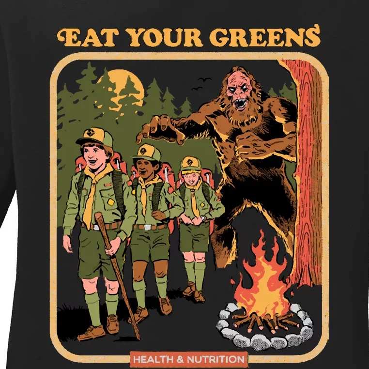 Eat Your Greens Ladies Long Sleeve Shirt