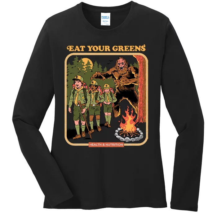 Eat Your Greens Ladies Long Sleeve Shirt